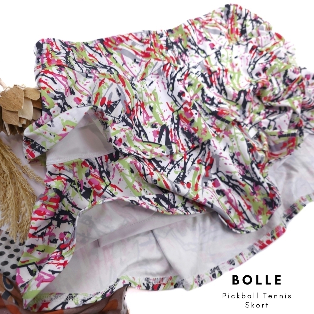 New Bolle Colorful Tennis Skort Sz L
